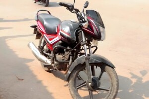 Motorbike Abandoned at Fuel Station