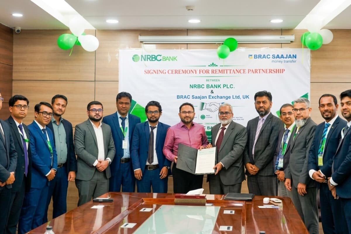 NRBC Bank Signs UK Remittance Deal with BRAC Saajan Exchange Ltd
