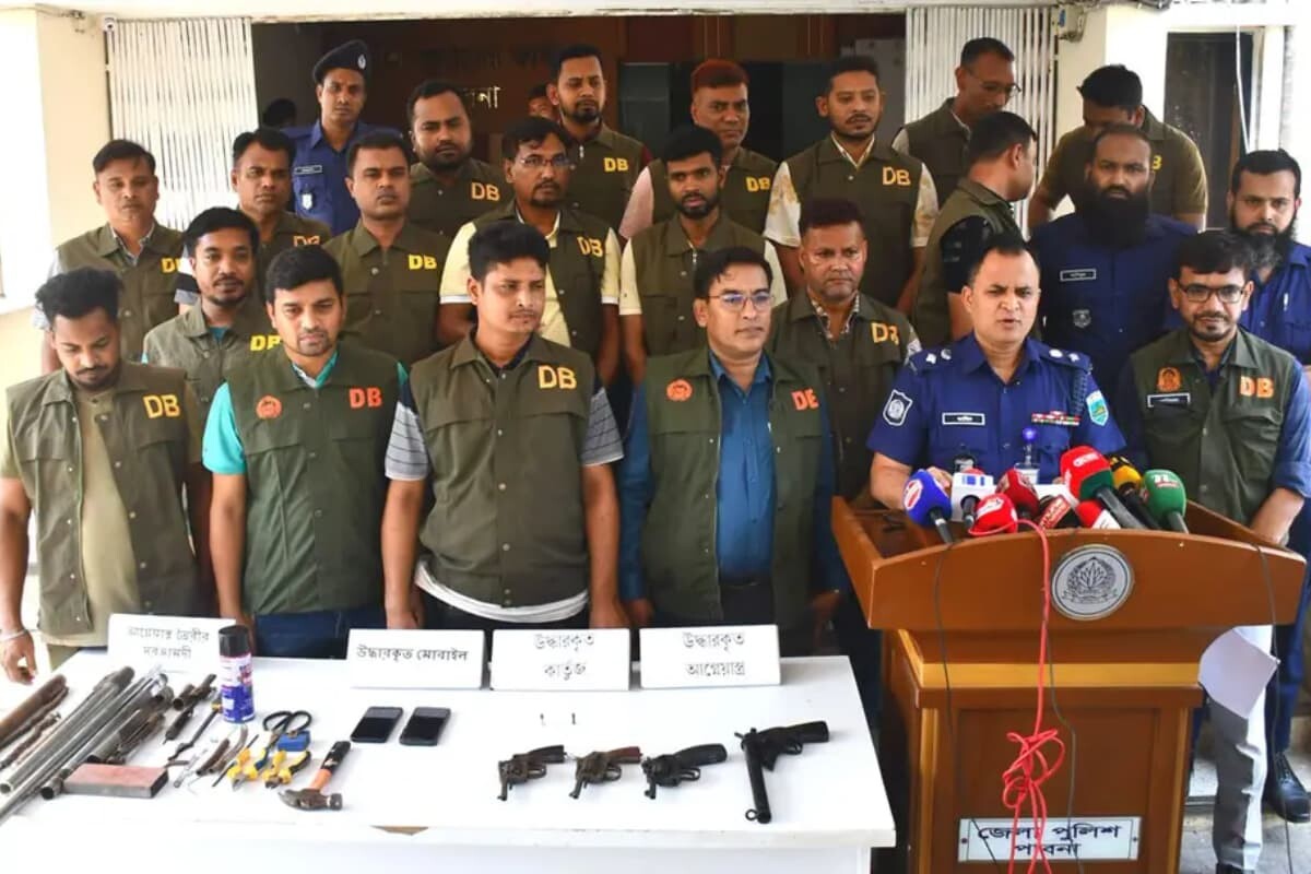 Police Seize Foreign Revolvers in Pabna Security Operation