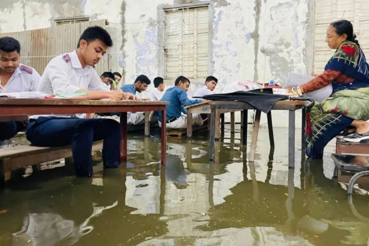 Severe Waterlogging in Cumilla Disrupts SSC Examinations Following Torrential Rain