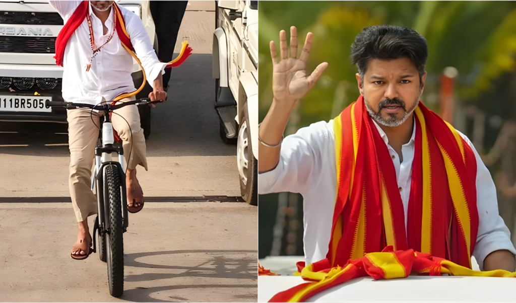Vijay Cycling Incident Goes Viral Vijay Cycling Incident Goes Viral