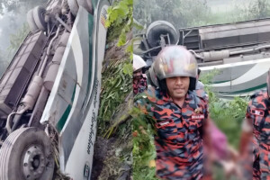 Bus Crash on Barisal Highway Claims Two Lives