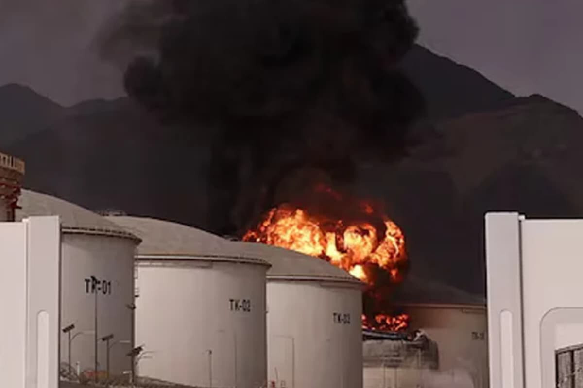 Iranian Missile Strikes Abu Dhabi Industrial Zone