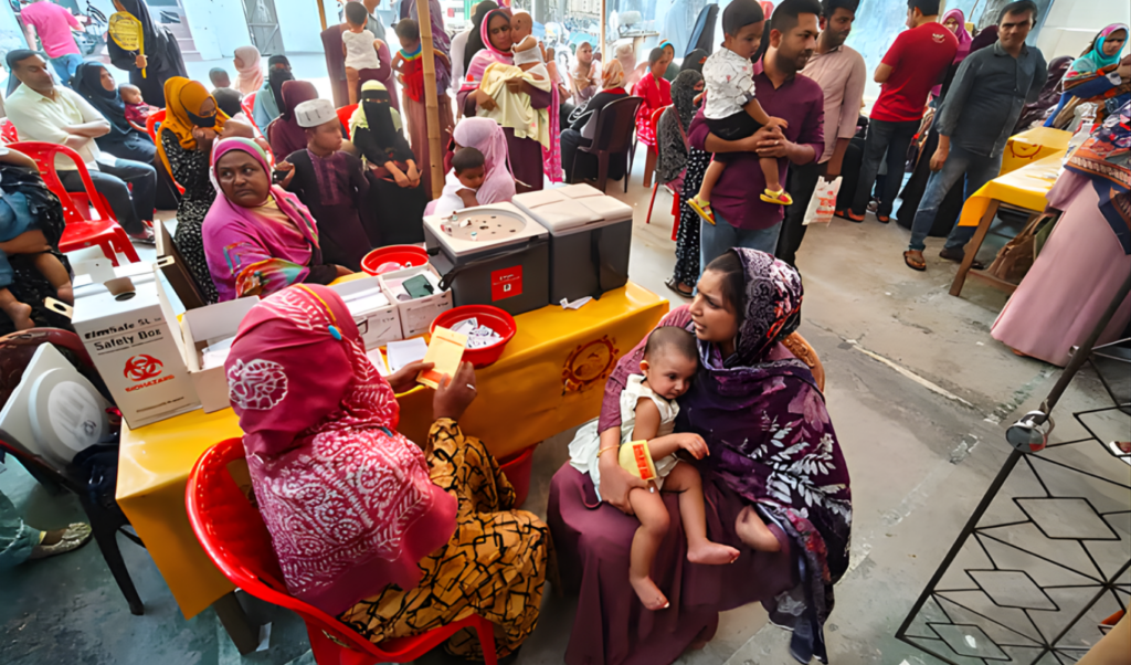 measles surge overwhelms vaccination centres 1 Measles Surge Overwhelms Vaccination Centres