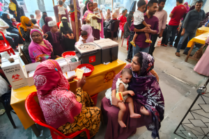 Measles Surge Overwhelms Vaccination Centres