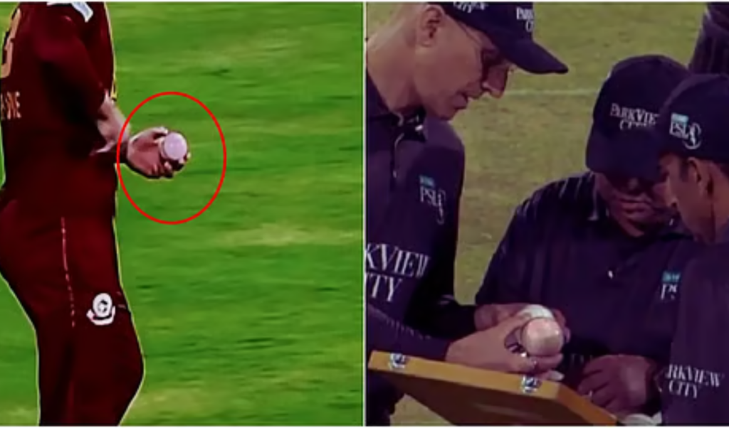 psl opener sparks controversy as white ball turns maroon mid match PSL Opener Sparks Controversy as White Ball Turns Maroon Mid-Match