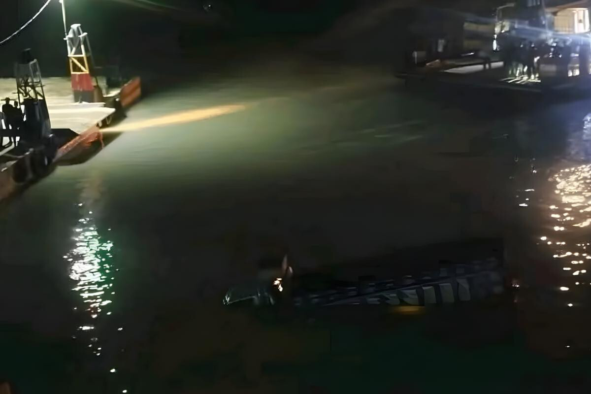 Truck Plunges into Karnaphuli River