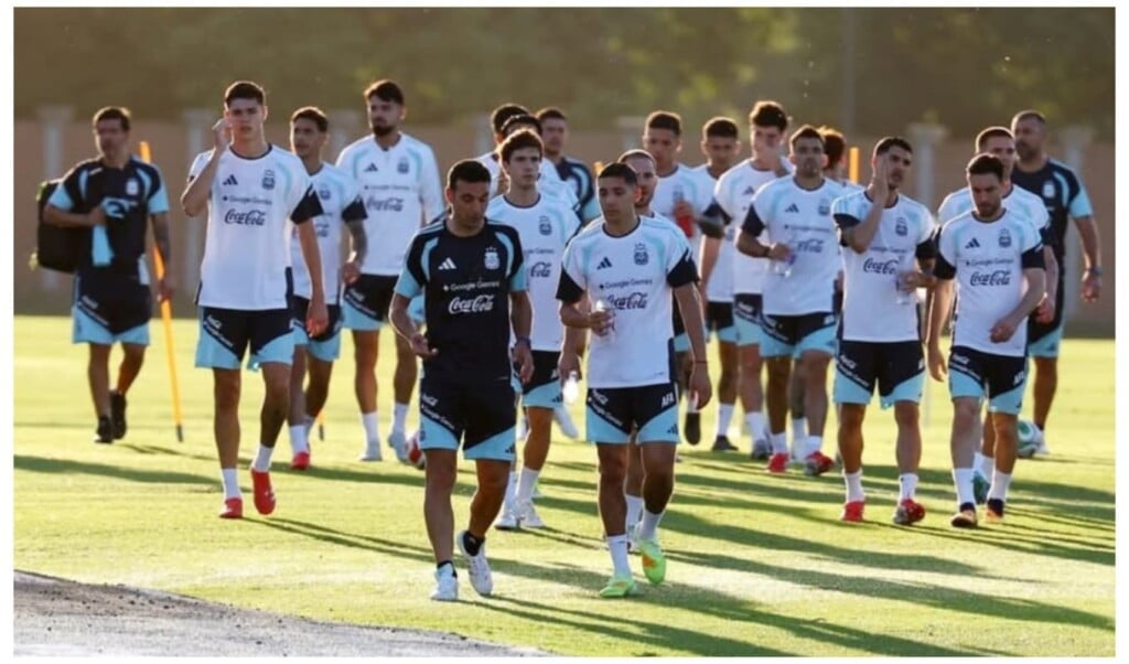 বিশ্বকাপ প্রস্তুতি Argentina Squad Departs for World Cup Base Camp