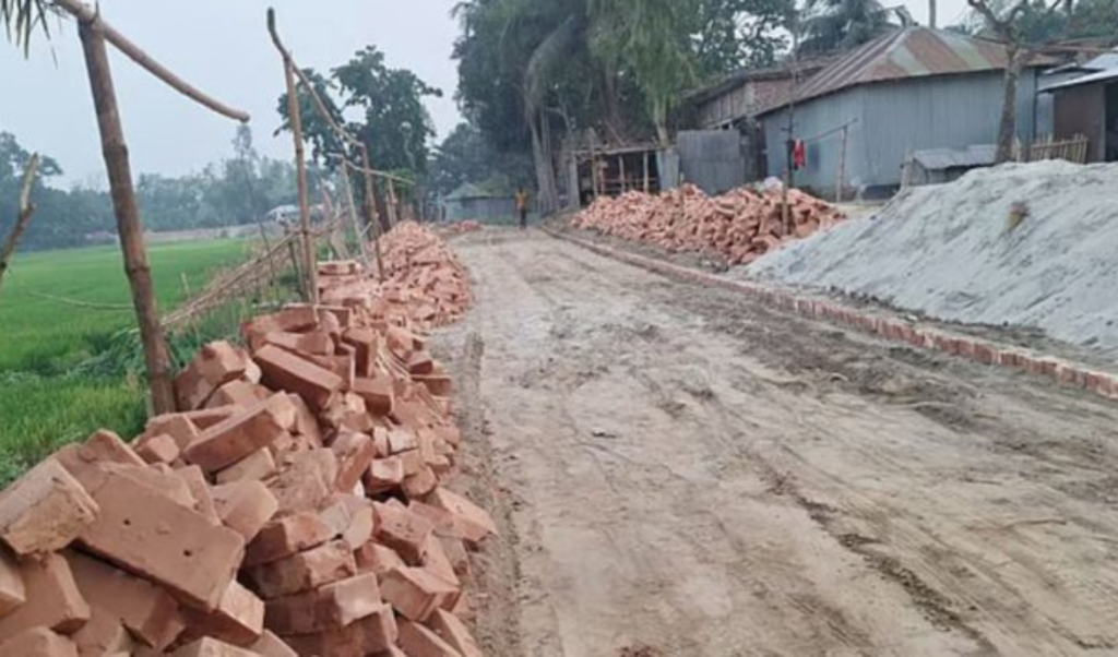 Bricks Removed From Road After Prime Minister Visit Bricks Removed From Road After Prime Minister Visit