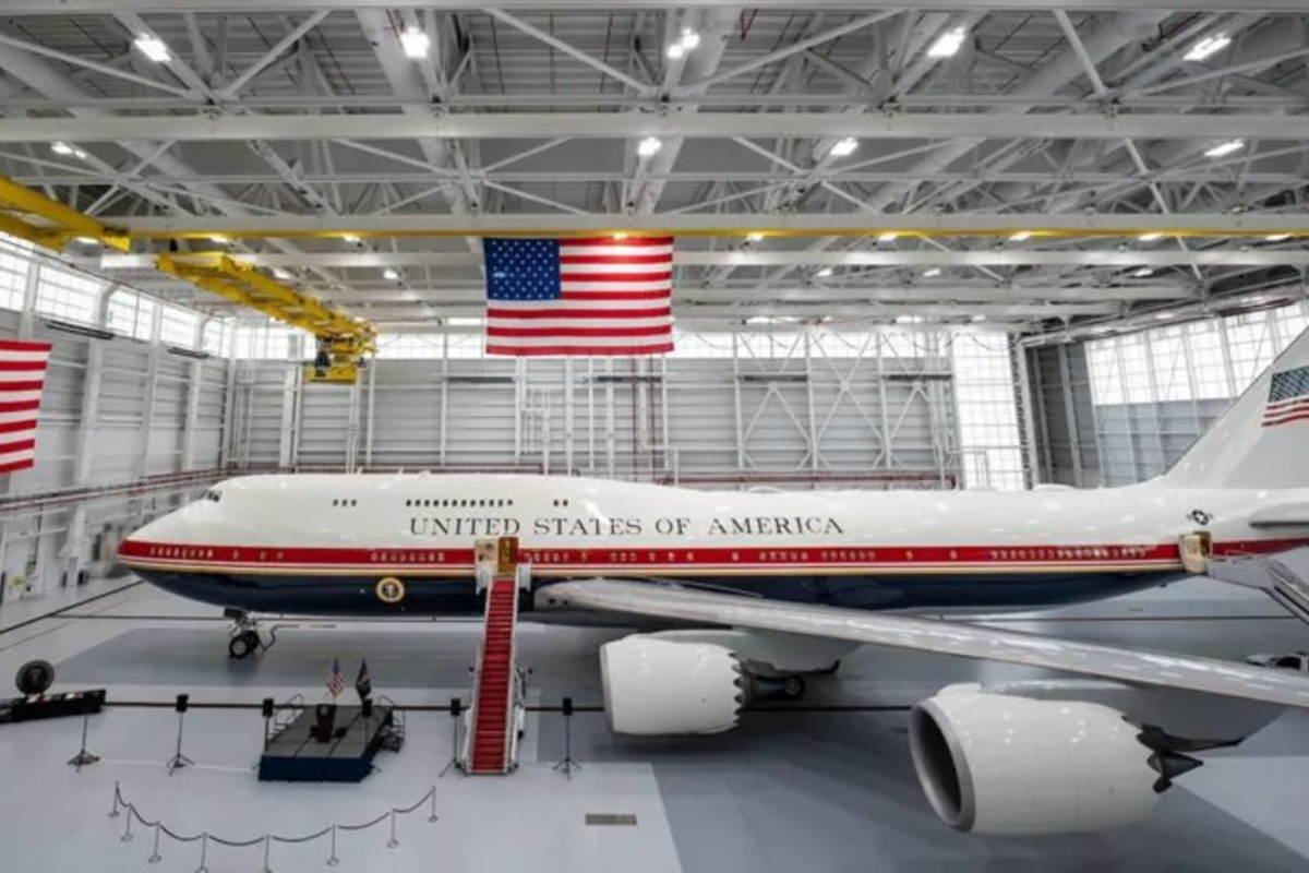 President Trump Unveils Qatari Gifted Presidential Aircraft