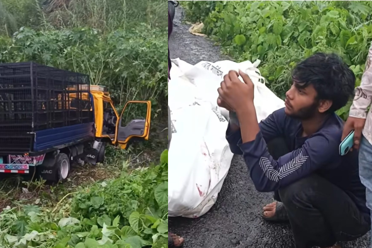 Two Dead In Manikganj Highway Pickup Truck Collision