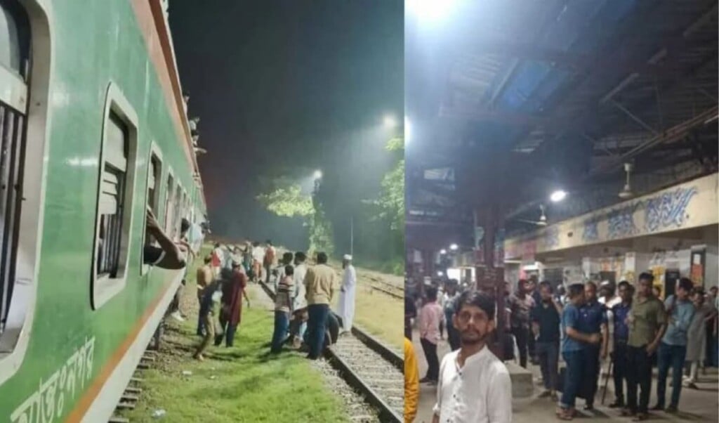 Five Trains Stranded as Protesters Block Bhairab Railway
