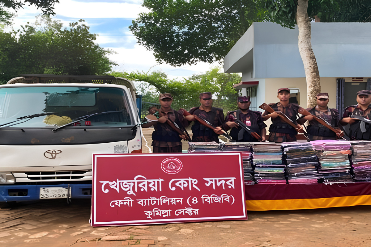 BGB Seizes Smuggled Indian Goods Worth Millions Near Feni Border