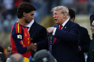 Ferran Torres Mocks Donald Trump During Spain’s Victory Parade