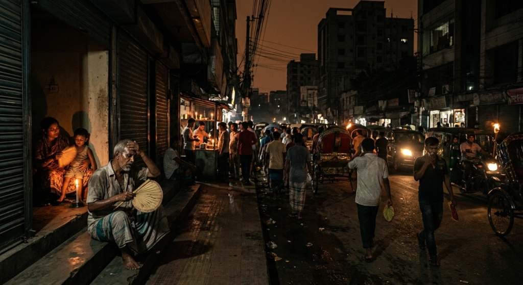 Five Hour Power Outage Cripples Life in Central Dhaka Five-Hour Power Outage Cripples Life in Central Dhaka