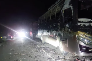 Five Killed as Reckless Bus Ploughs into Highway Rescue Operation
