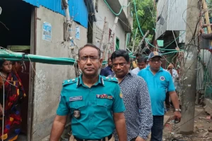 Gazipur Police Cut Illegal Utilities in Haji Majar Slum