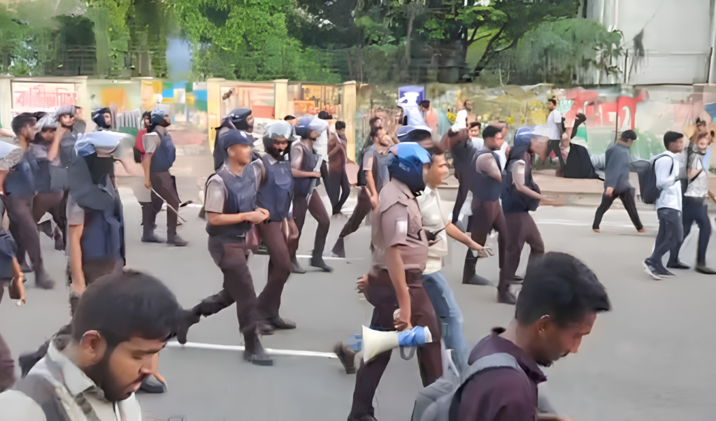 Police Charge Protesting HSC Students Outside Parliament with Batons Police Charge Protesting HSC Students Outside Parliament with Batons
