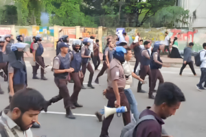 Police Charge Protesting HSC Students Outside Parliament with Batons