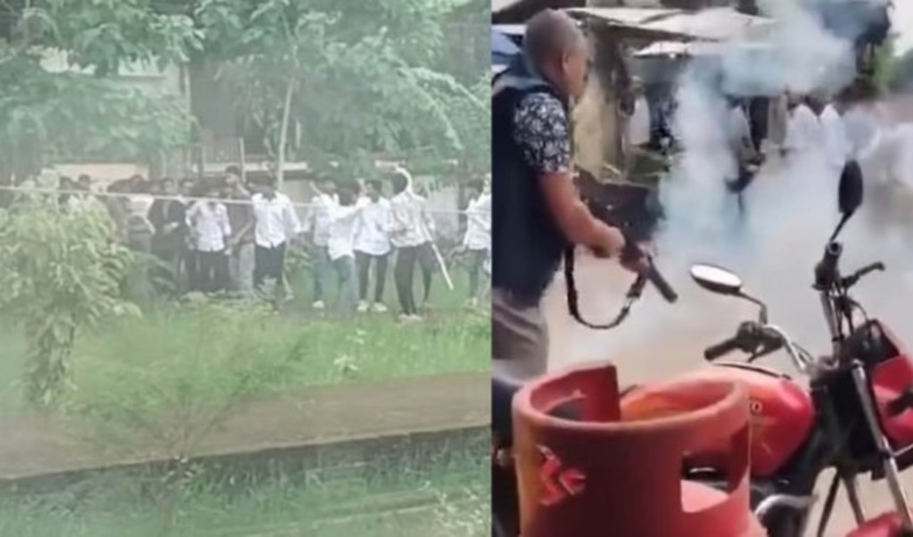 Ten Injured as Students Clash with Police over Exam Strictness Ten Injured as Students Clash with Police over Exam Strictness