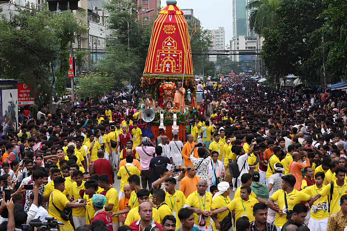 Thousands of Devotees Join Chariot Festival as Rath Yatra Begins