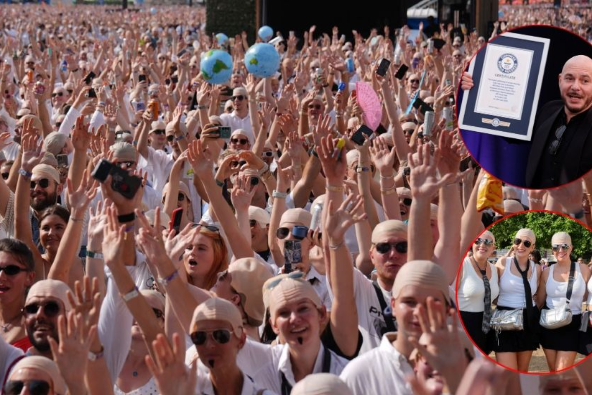 Thousands of Pitbull Impersonators Secure Quirky Bald Cap World Record