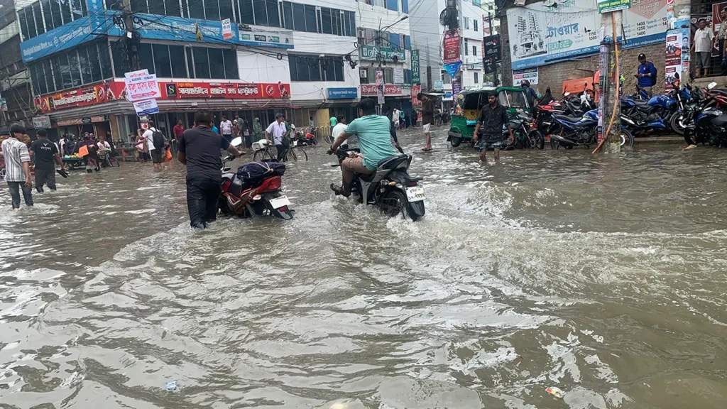 Three Hour Downpour Leaves Comilla City Underwater Three-Hour Downpour Leaves Comilla City Underwater