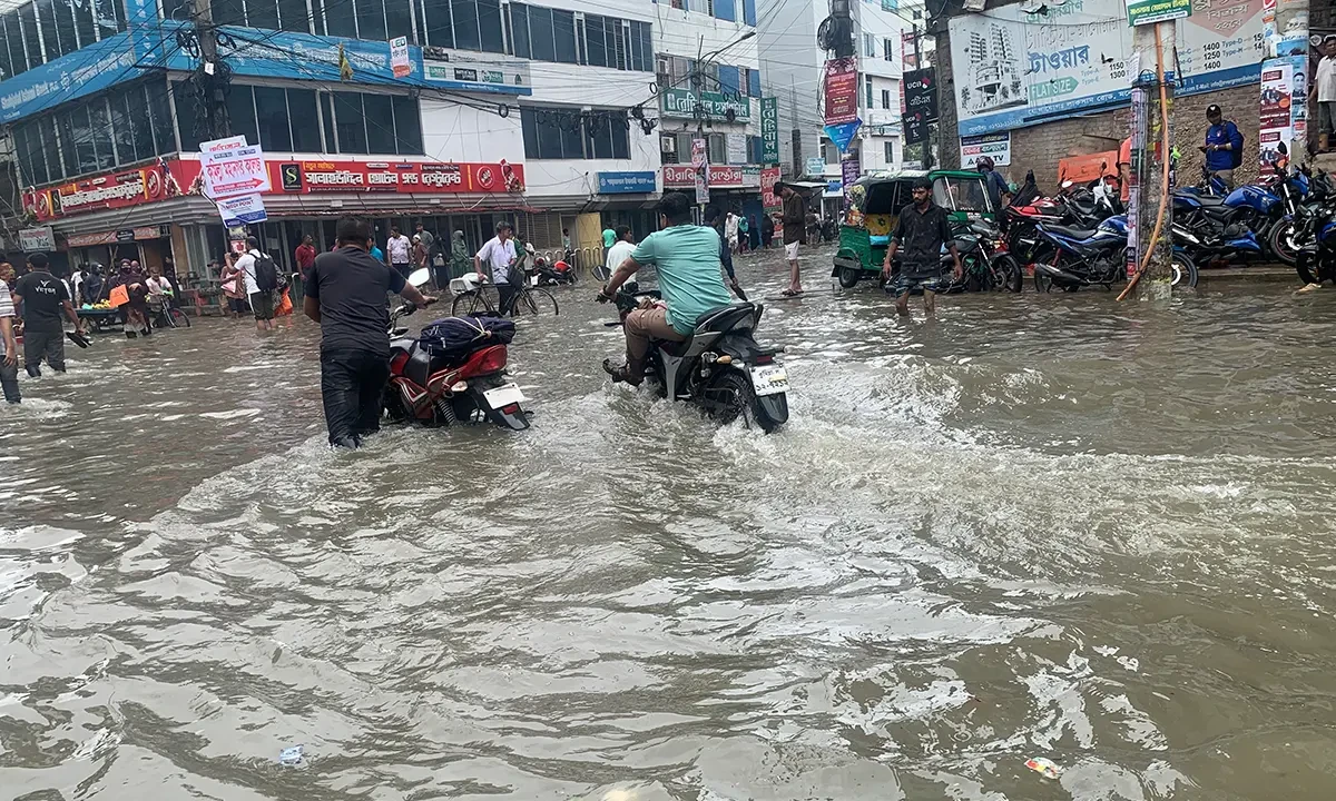 Three-Hour Downpour Leaves Comilla City Underwater
