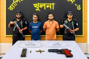 Two Armed Gangsters Arrested with Foreign Pistol in Khulna