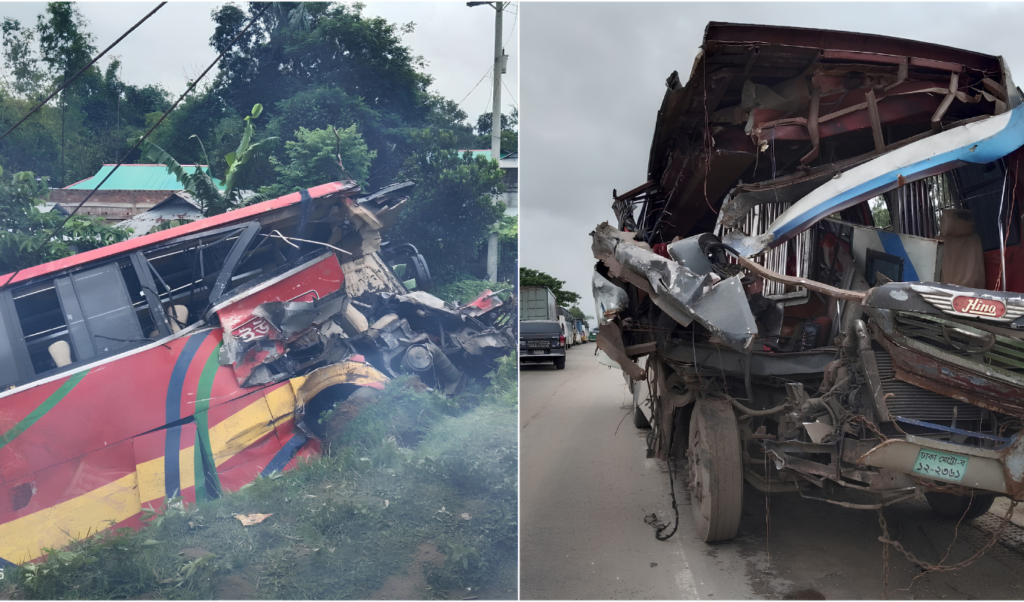 Two Dead and Twenty Injured in Habiganj Head-On Bus Crash 3 Two Dead and Twenty Injured in Habiganj Head On Bus Crash Two Dead and Twenty Injured in Habiganj Head-On Bus Crash
