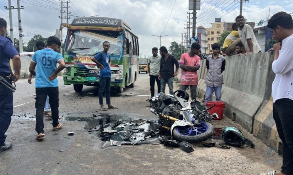 Two Motorcyclists Killed in Bus Collision in Dhamrai