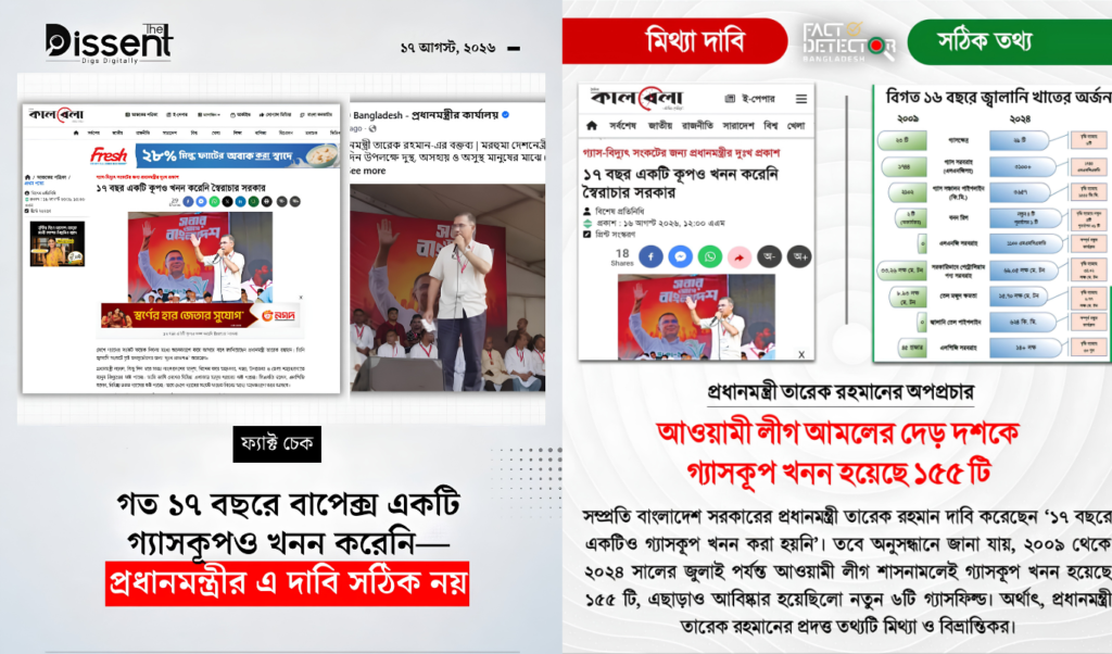 Fact Checkers Dispute Tarique Rahmans Claim on Gas Well Drilling Fact-Checkers Dispute Tarique Rahman’s Claim on Gas Well Drilling