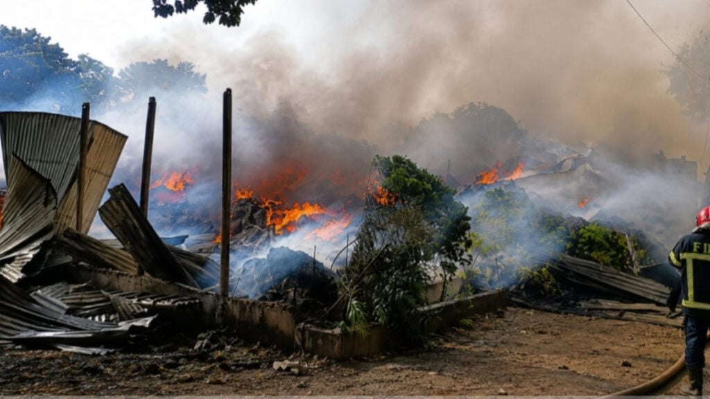 Gazipur Fire Destroys 12 Scrap Warehouses in Konabari