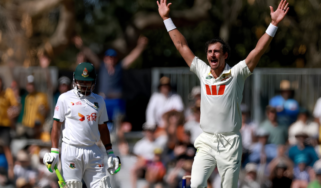 Mitchell Starc Demolishes Bangladesh for 64 in Mackay Test