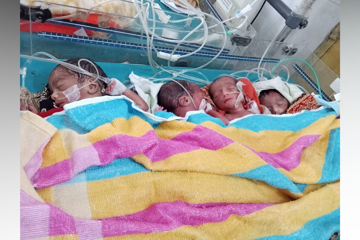 Quadruplets Born in Rajshahi Under Medical Observation
