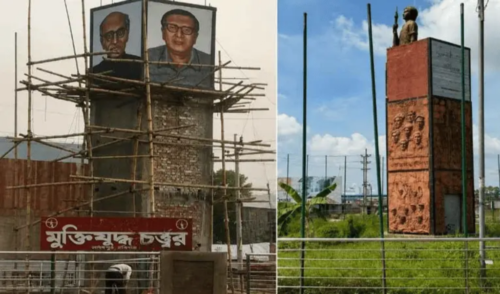 Removals of National Leaders' Murals in Madhabpur Spark Outrage