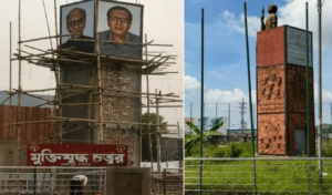 Removals of National Leaders' Murals in Madhabpur Spark Outrage