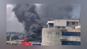 Fire Breaks Out on Rooftop in Dhaka’s Mahakhali