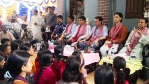 Norwegian Ambassador Visits Teesta Village Drawn by Childrens Folk Music