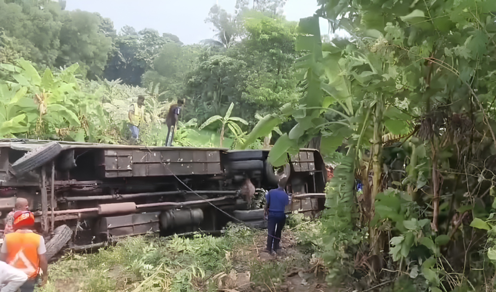 Three Dead and 30 Injured as Passenger Bus Plunges Into Ditch in Muksudpur 3 Three Dead and 30 Injured as Passenger Bus Plunges Into Ditch in Muksudpur