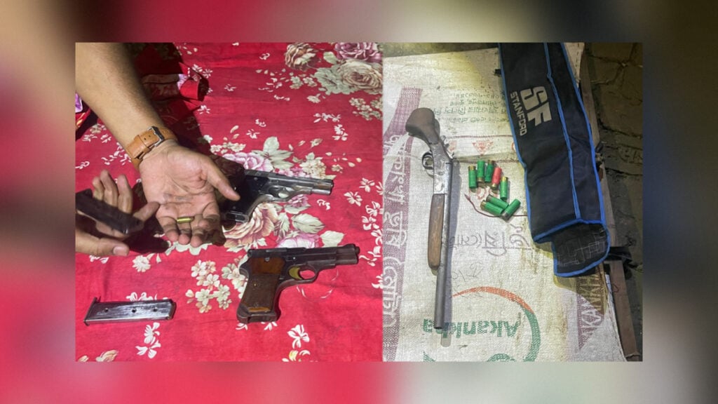 Weapons Recovered as Chhatra Dal Leader Held Over Demra Shooting 2 Weapons Recovered as Chhatra Dal Leader Held Over Demra Shooting