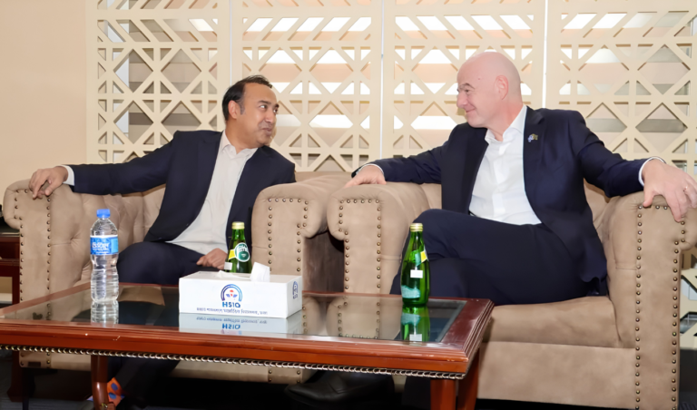 BFF Delegation Meets FIFA President Infantino During Dhaka Transit