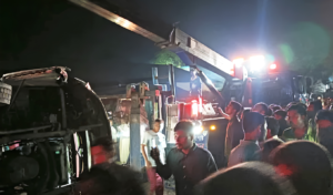 Bus Overturns After Hitting Divider in Rangpur, One Dead