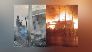 Fire Ravages Shops and Warehouses in Gazipur’s Sreepur