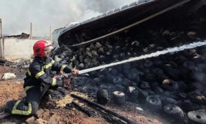 Firefighters Control Massive Blaze at Gazipur Garment Warehouse Complex