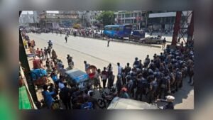 Garment Workers Block Uttara Road, Triggering Severe Traffic Gridlock