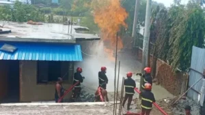 Gas Fire Erupts During Tube Well Drilling in Inani