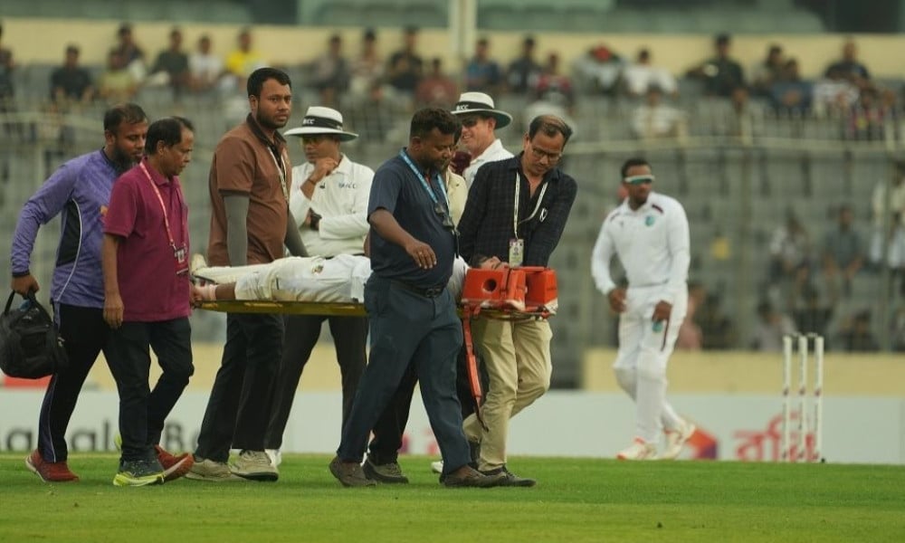 Injury Blow for Bangladesh as Towhid Hridoy Stretchered Off Mirpur Test