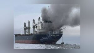 Mine Explosions Set Four Oil Tankers Ablaze in Hormuz Strait