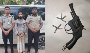Pakistani Revolver and Live Ammunition Seized in Rajbari Raid